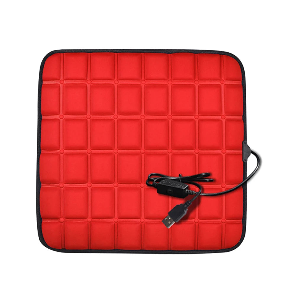 Non Slip Car Heating Cushion USB 5V Heating Electric Car Seat Cushion Comfortable Scratch Resistant for Automobile Home Office