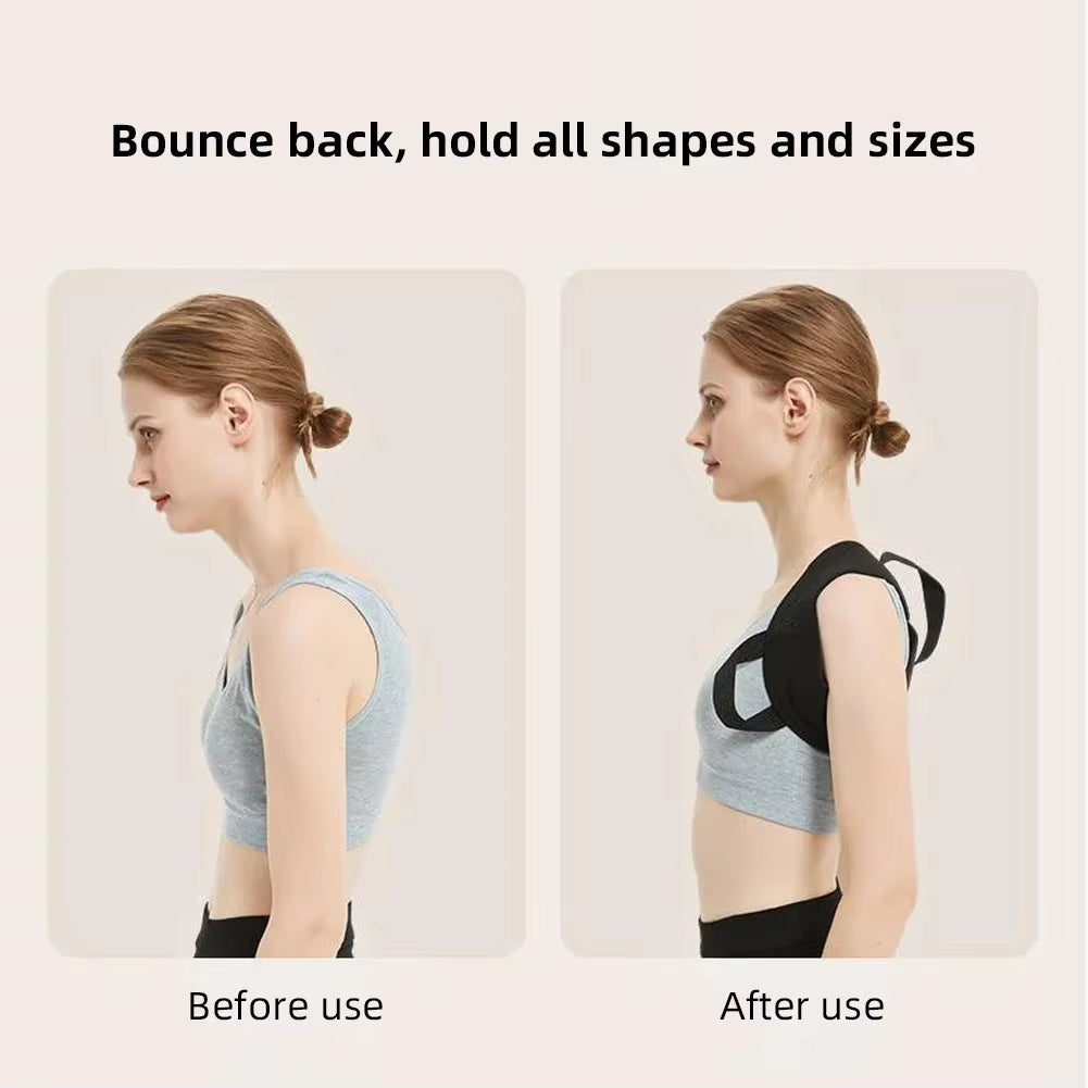 Posture Support Brace for Women and Men, Adjustable Back Brace Shoulder Posture Brace, Back Straightener Posture Upper Back