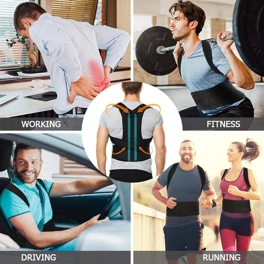 Toprunn Adjustable Posture Corrector Back Support Shoulder Back Brace Posture Correction Spine Posture Corrector Postural Fixer