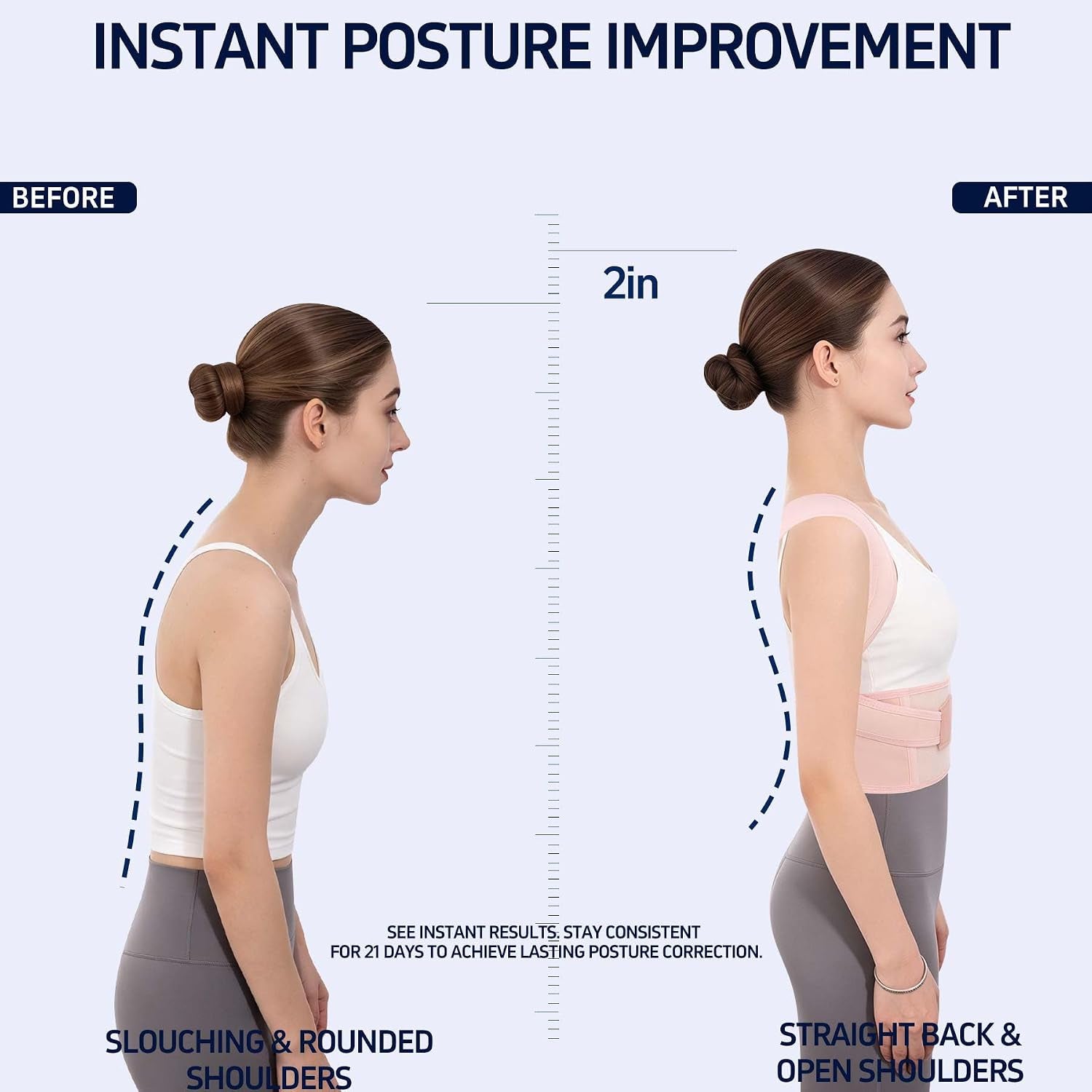 Posture Corrector for Women Men Back Shoulder Support Back Brace