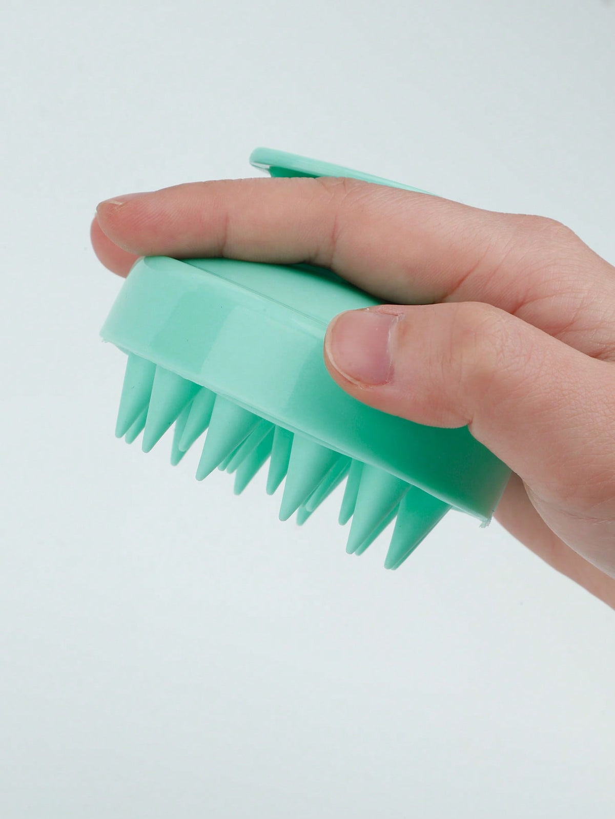 1 19-Tooth Shampoo Brush Head Brush Comb Silicone Shampoo Brush, Bath Comb Hairdressing Tools