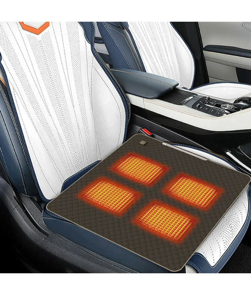 4 Heated Areas Camping Chair Heated Mat Outdoor Travel USB Electric Blanket 3 Adjustable Temperature Heater Warmer Cushion
