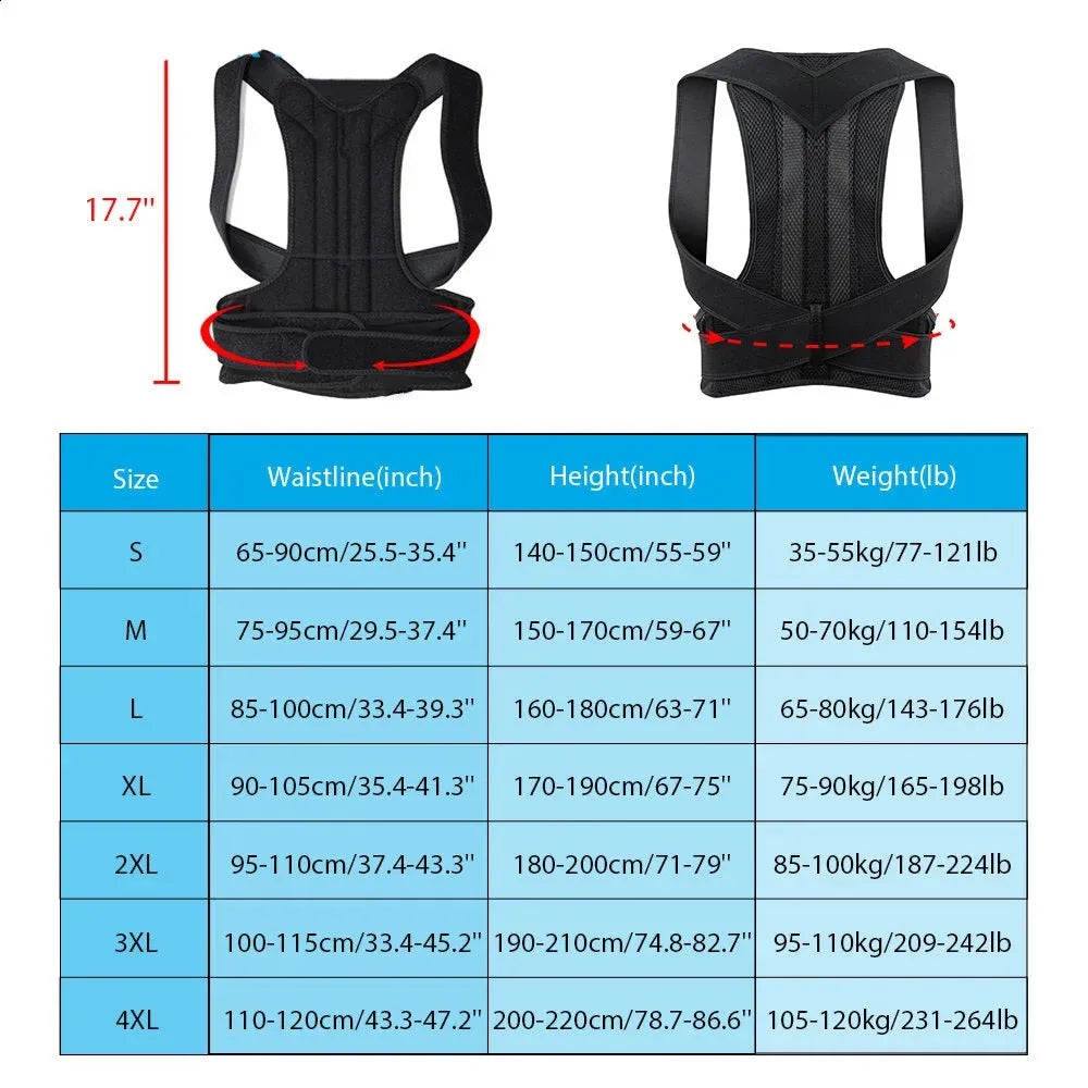 Adjustable Scoliosis Posture Corrector Corset Back Brace Lumbar Support Straight Corrector De Espalda Belt Corrector De Postura 260309
