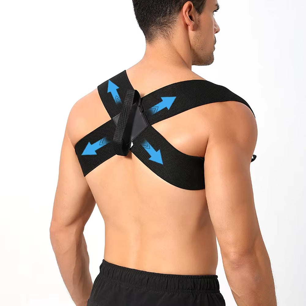 Posture Support Brace for Women and Men, Adjustable Back Brace Shoulder Posture Brace, Back Straightener Posture Upper Back