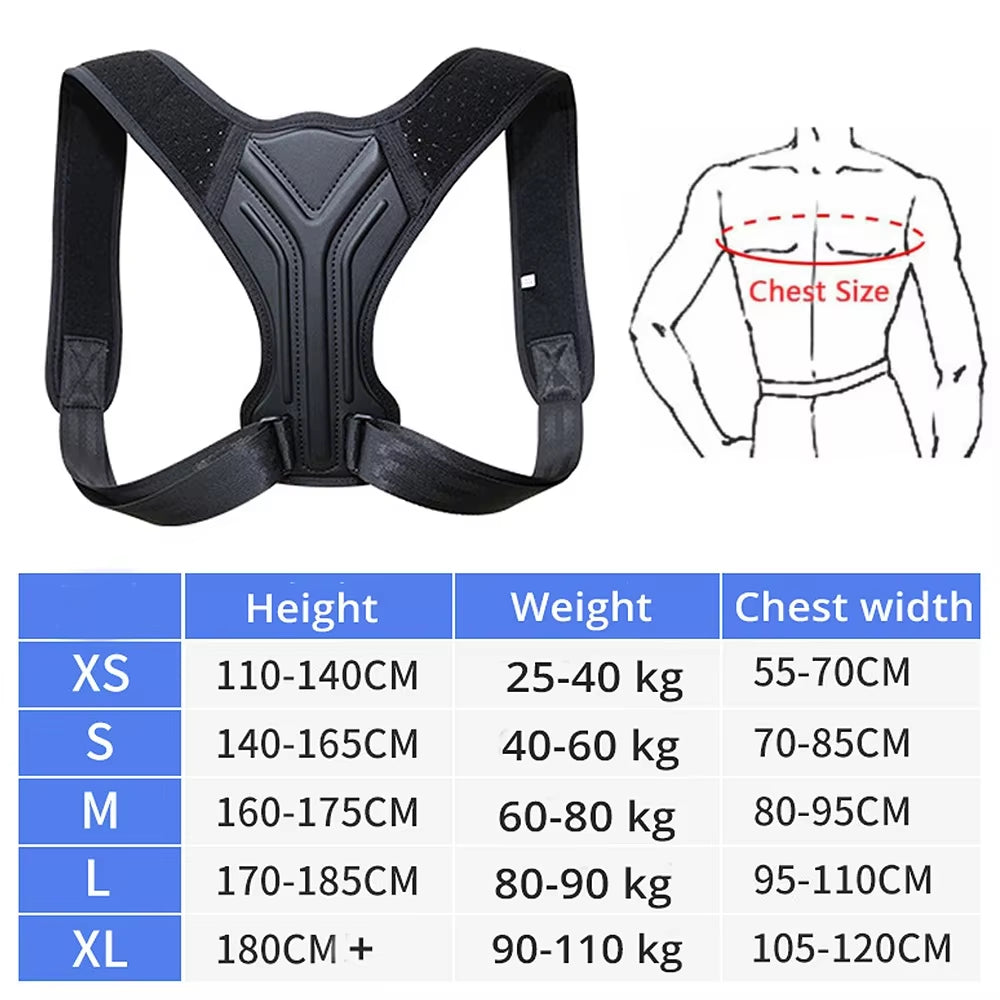Adult Back Posture Corrector Corset Clavicle Spine Posture Correction Neck Support Belt Pain Relief Traine Spine Posture Support