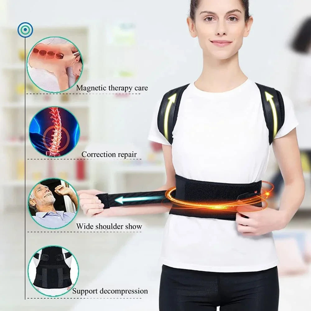 Magnetic Therapy Posture Corrector Posture Corset Shoulder Support Belt Men Women Braces and Support Belt Shoulder Posture