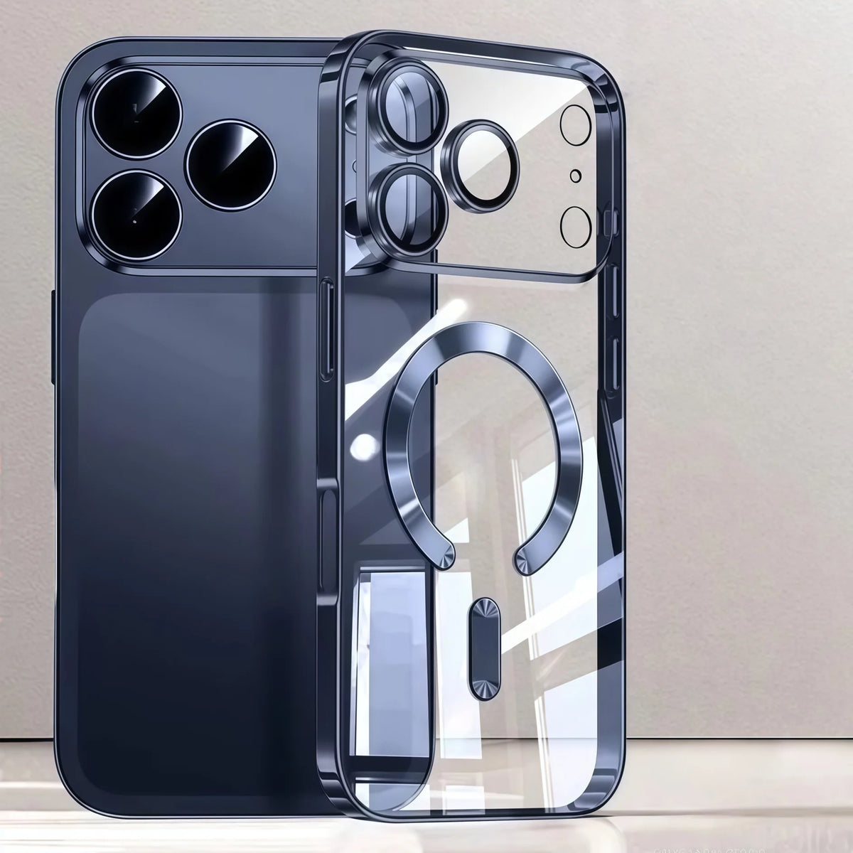 Camera Protection Clear Luxury Plating Cover Soft TPU Drop Protective with Magnetic Phone Case for Iphone17Pro Max/17Pro/Air/17