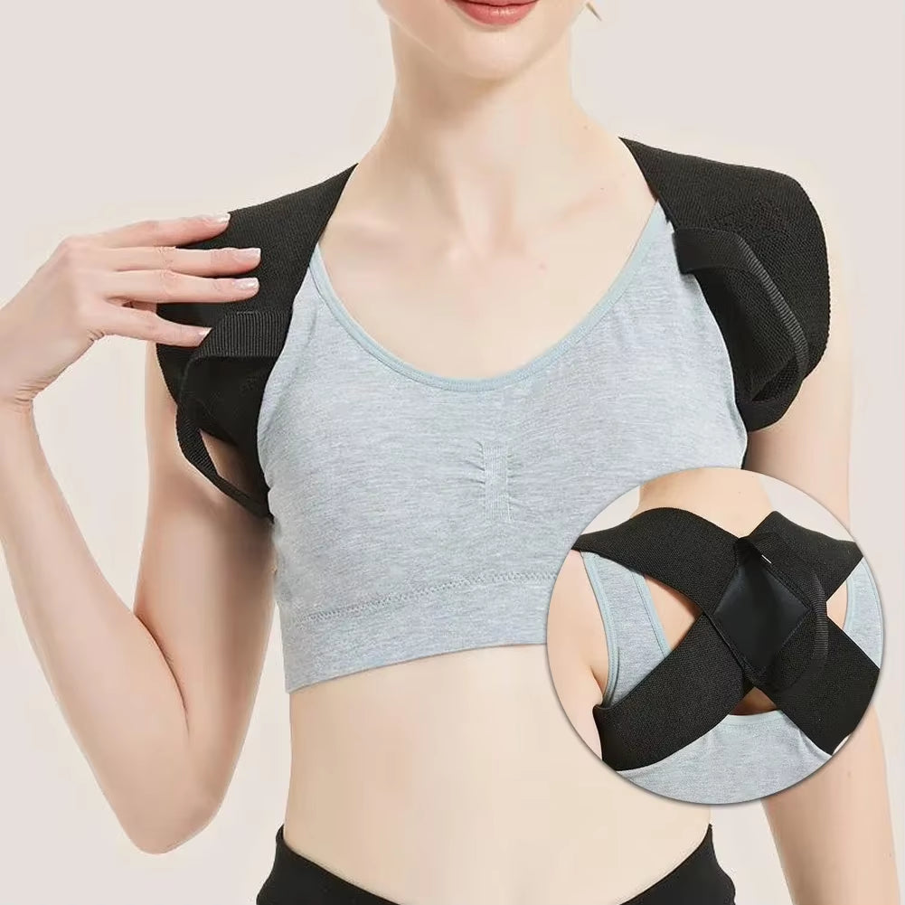 Posture Support Brace for Women and Men, Adjustable Back Brace Shoulder Posture Brace, Back Straightener Posture Upper Back