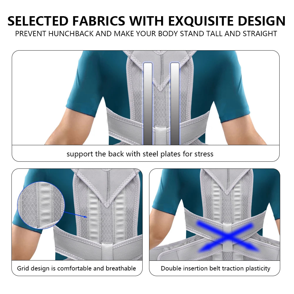 Adjustable Scoliosis Posture Corrector Corset Back Brace Lumbar Support Straight Corrector De Espalda Belt Corrector De Postura