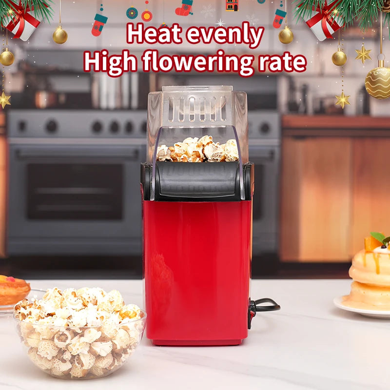 Automatic Kitchen Portable Fast Popcorn Maker 1200W Electric Hot Air Mini Popcorn Popper Maker Machine with Top Cover