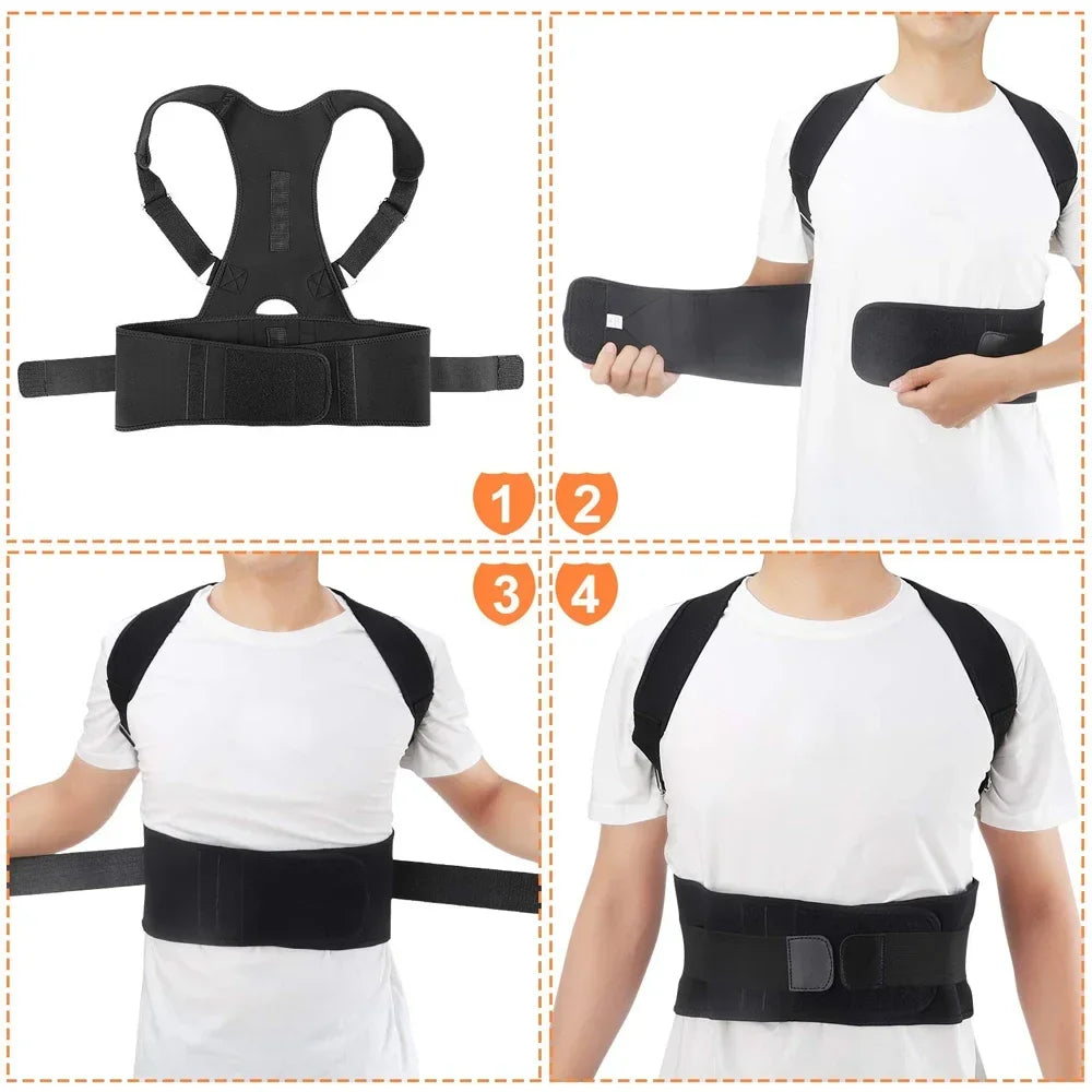 Magnetic Therapy Posture Corrector Posture Corset Shoulder Support Belt Men Women Braces and Support Belt Shoulder Posture