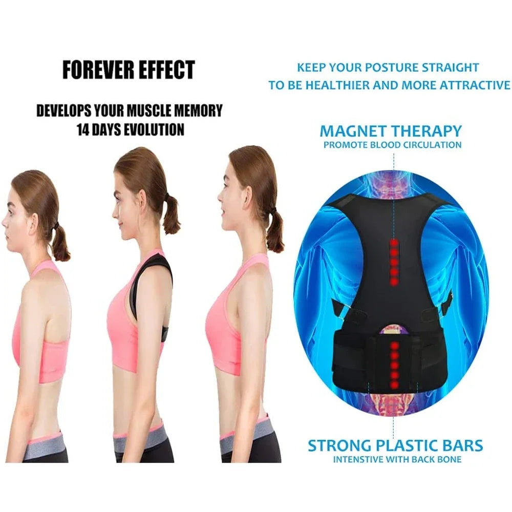 Magnetic Therapy Posture Corrector Posture Corset Shoulder Support Belt Men and Women Braces and Support Belt Shoulder Posture