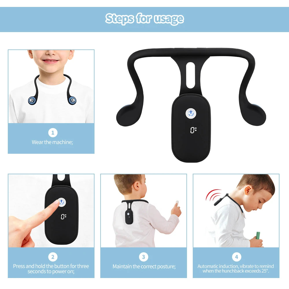 Smart Posture Corrector Realtime Intelligent Voice Reminder Monitoring Posture Training Back Posture Correct for Adult Child