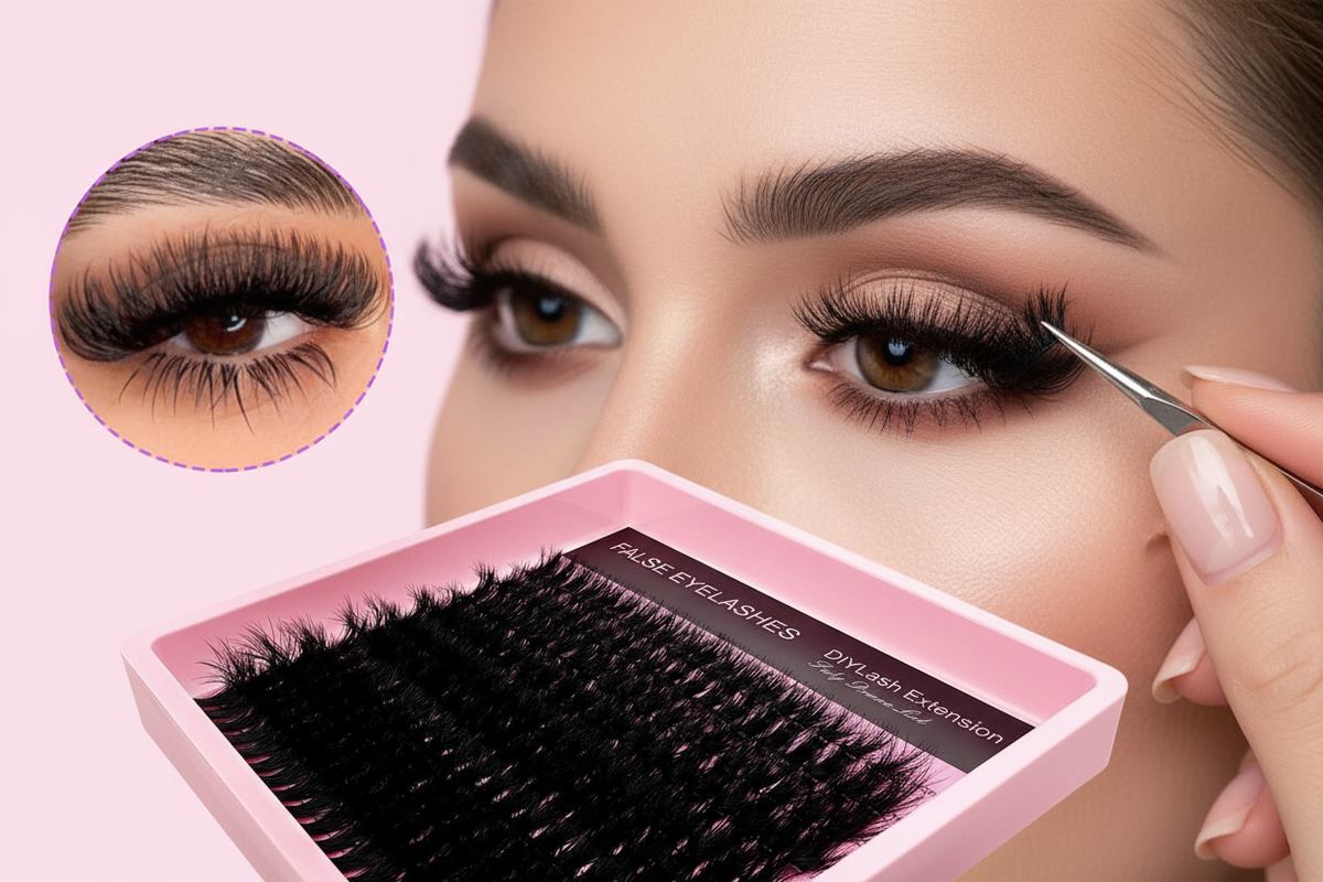 100D DIY False Eyelash Extension Kit, D Curl, 8–16 mm