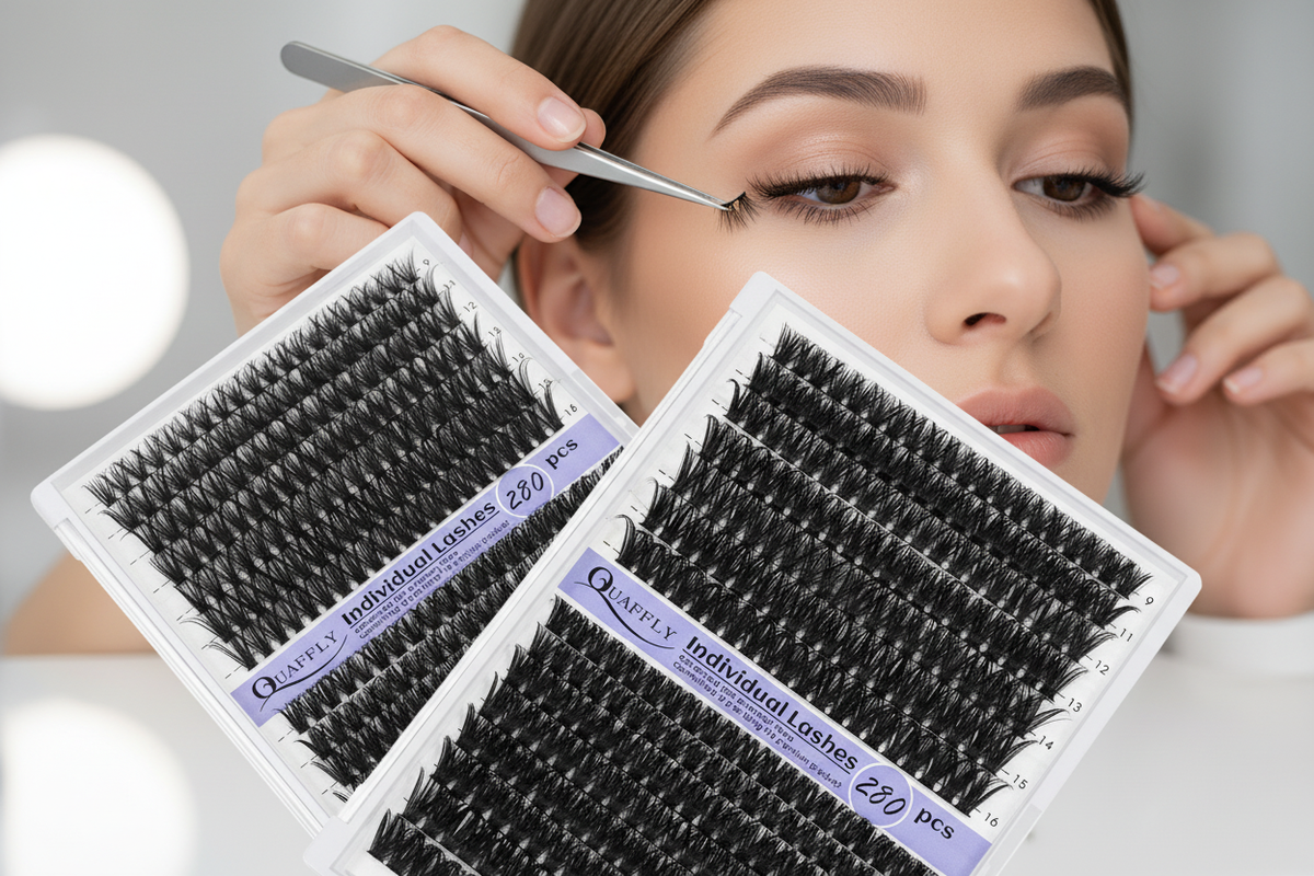 DIY Cluster Eyelash Kit, D Curl, with Bond & Seal