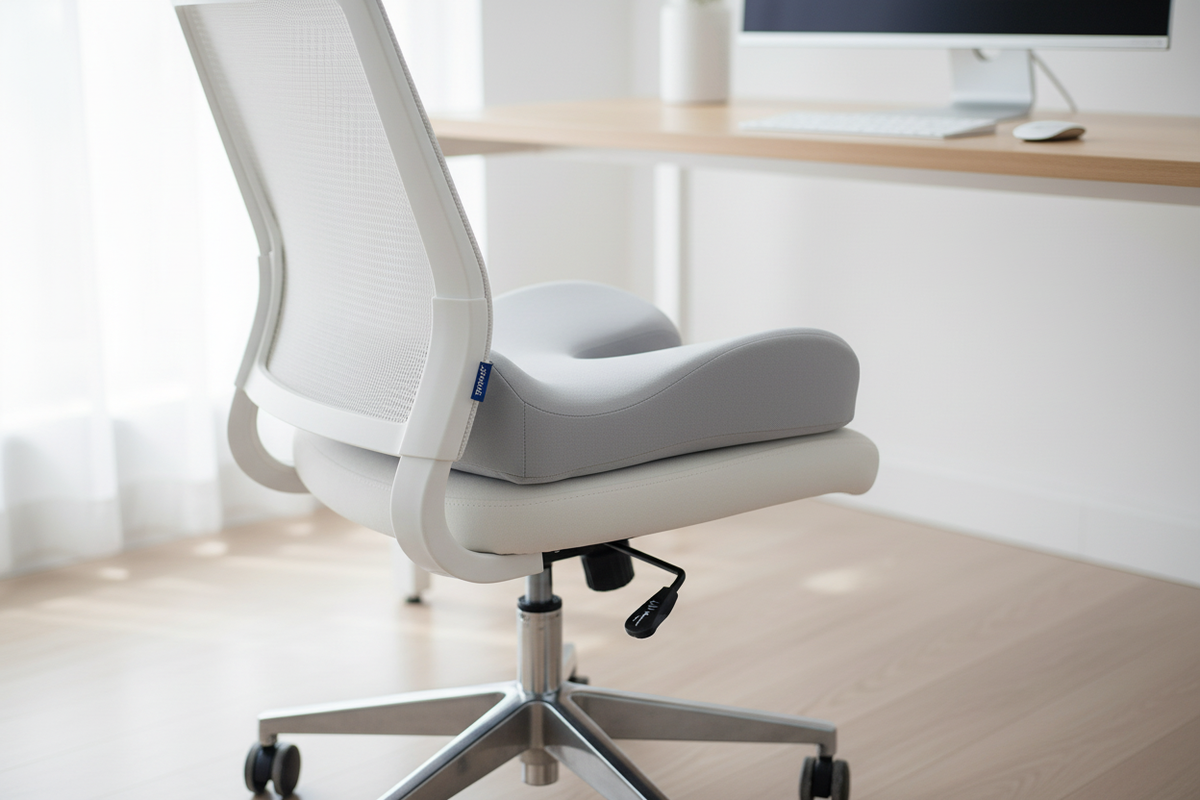 Ergonomic memory foam seat cushion – Coccyx & back