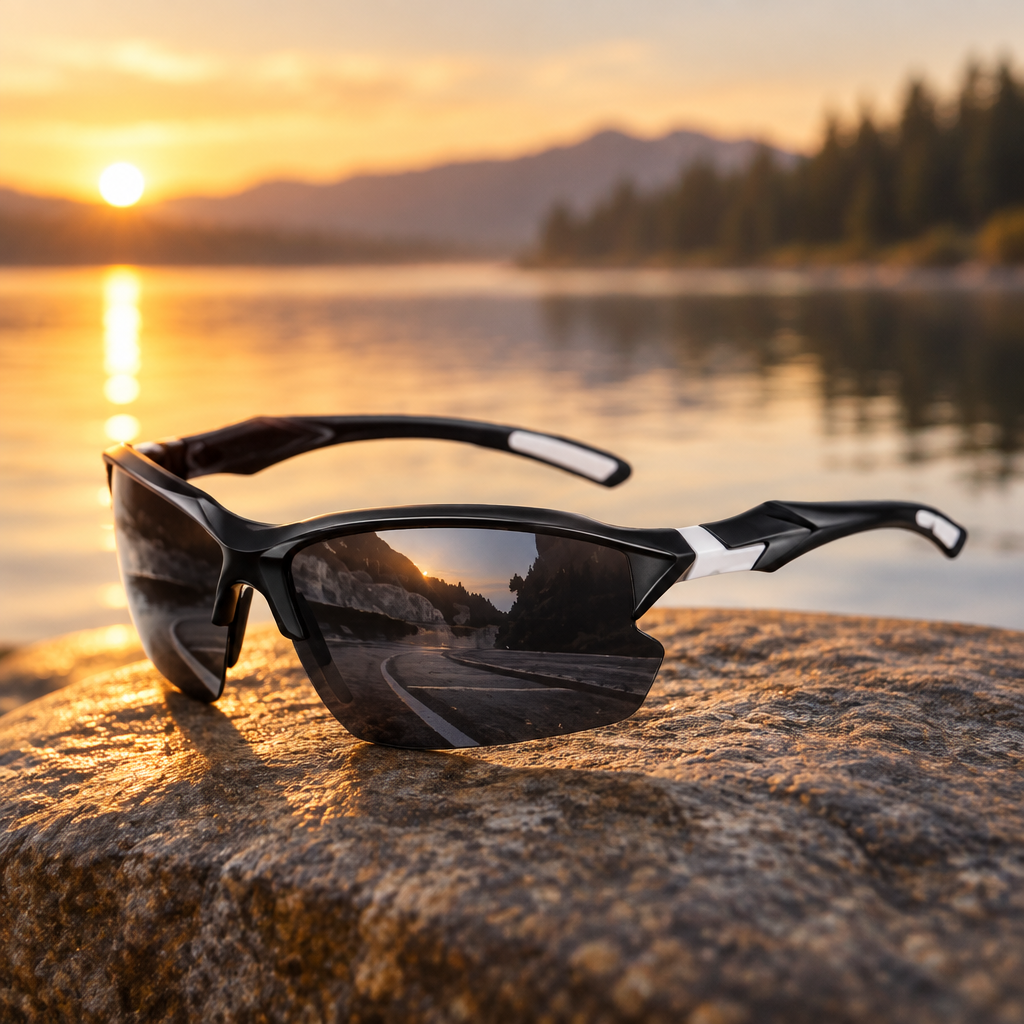 Lunettes de soleil de sport polarisées pour hommes, lot de 3 – Noir, blanc, rouge