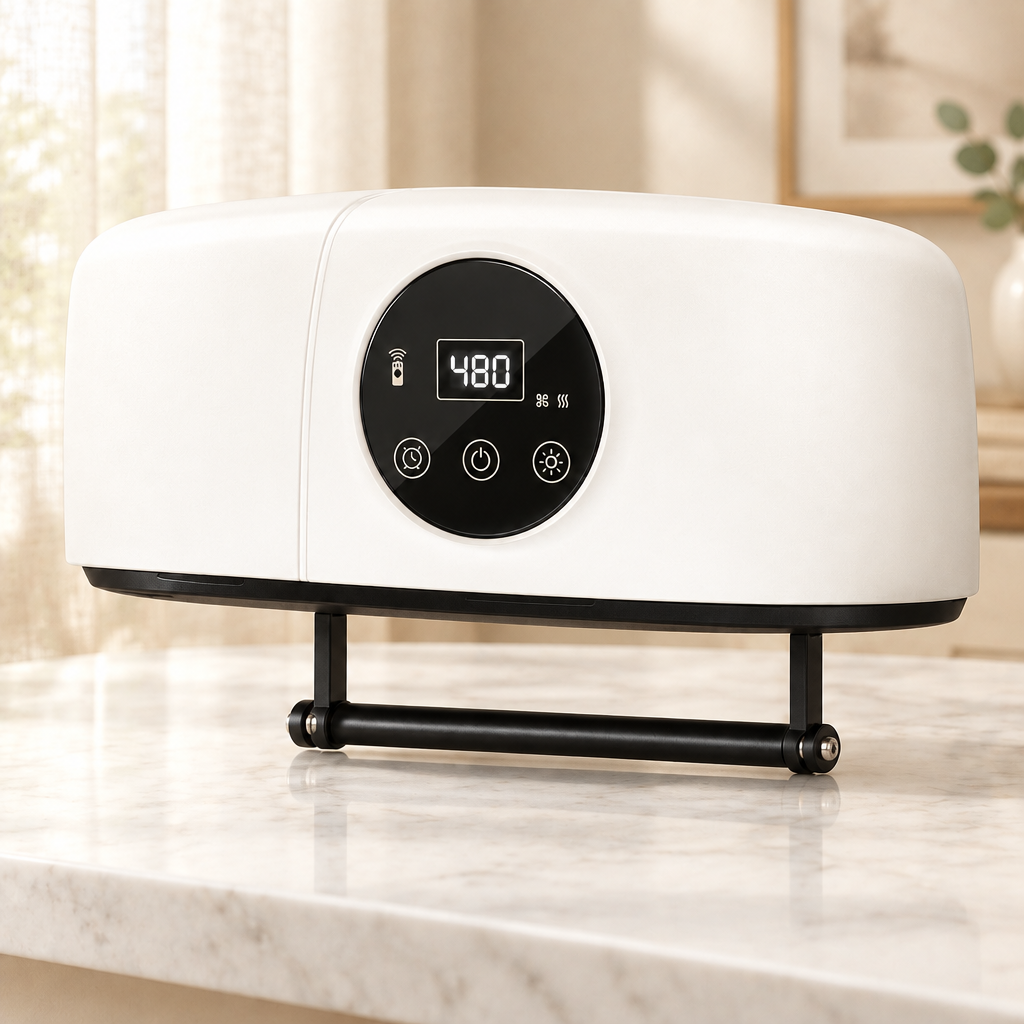 Foldable Portable Clothes Dryer, Mini Laundry Dryer with Drying Bag, 1-8 h Timer and Remote Control