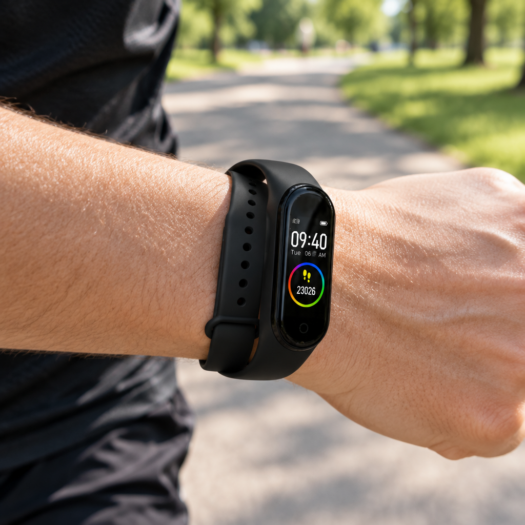 Smart Fitness Band, IP65 Water Resistant – Black