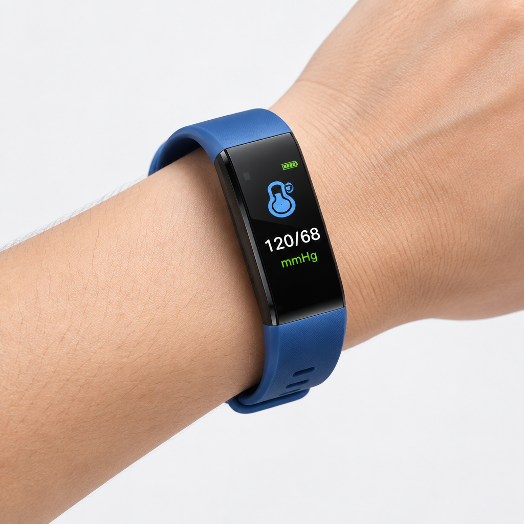 ID115Plus Fitness Band – OLED Display, Heart Rate and Fitness Tracking, Blue