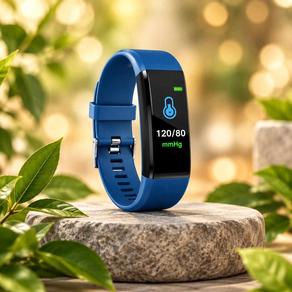 ID115Plus Fitness Band – OLED Display, Heart Rate and Fitness Tracking, Blue