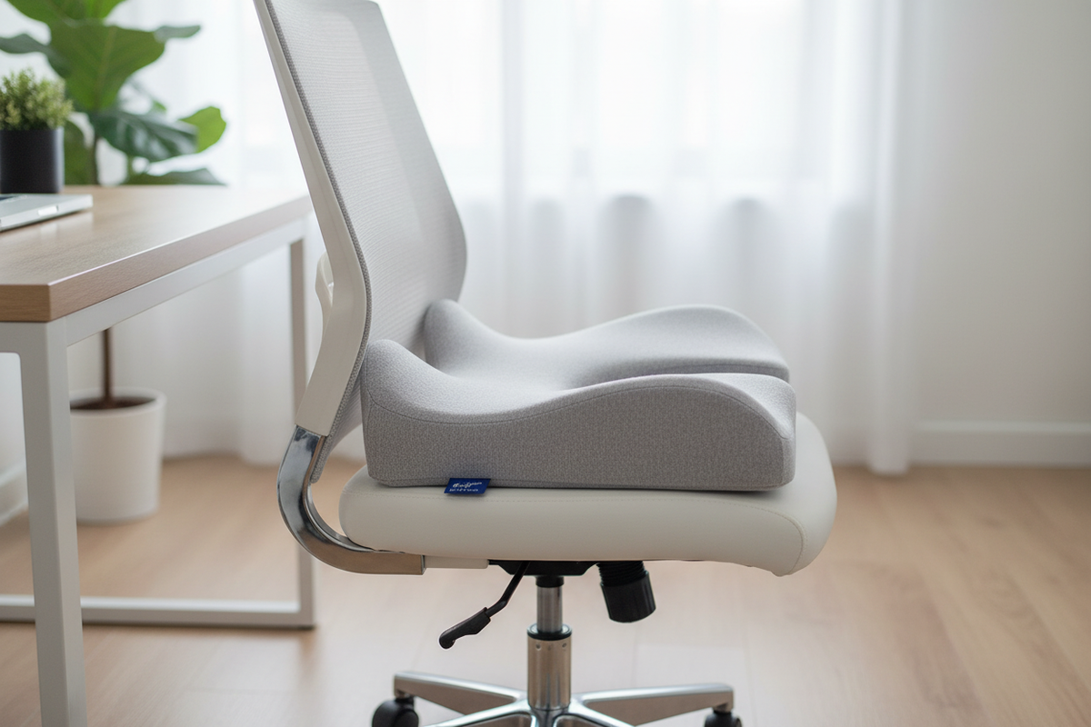 Ergonomic memory foam seat cushion – Coccyx & back