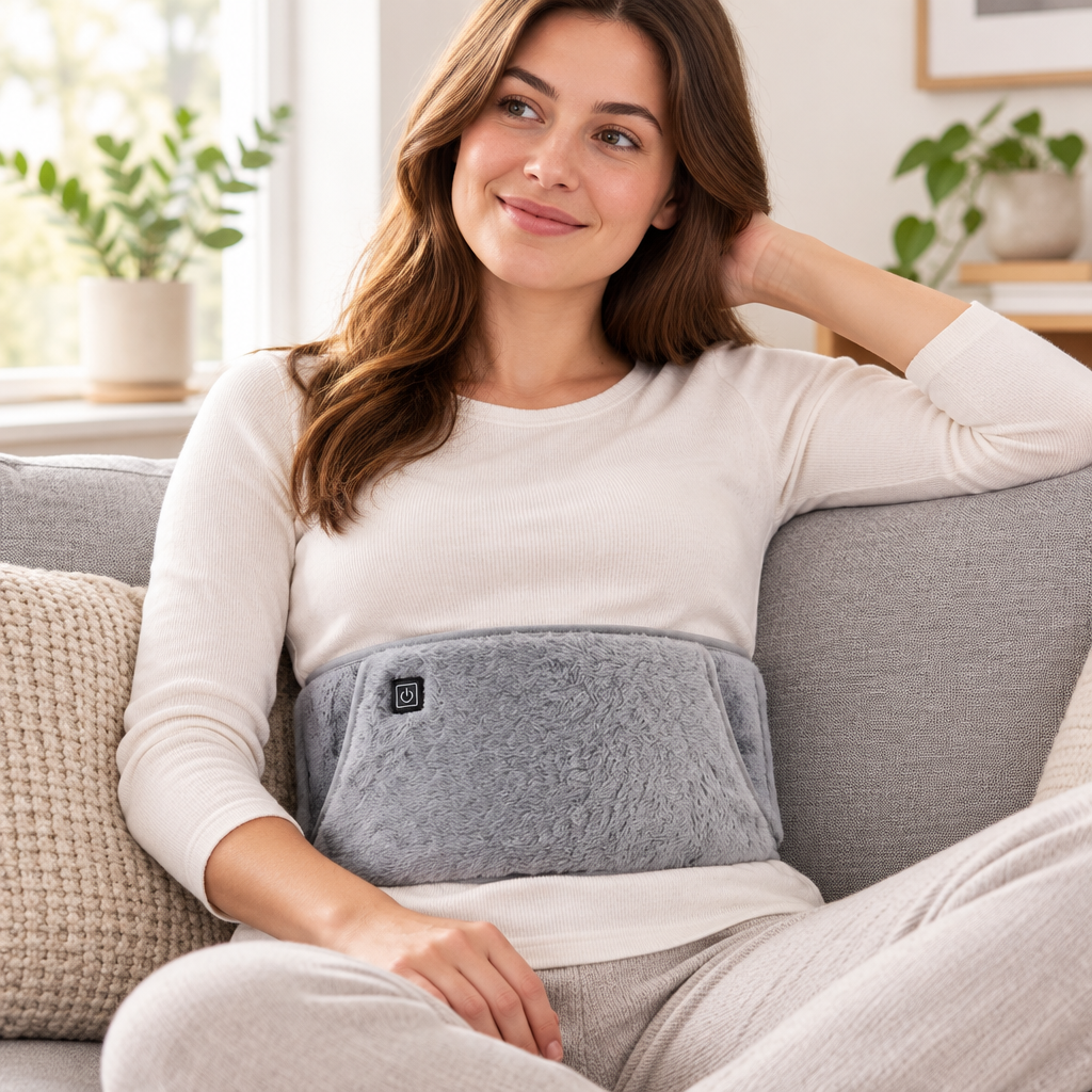 USB Heated Belt for Belly and Lower Back — 3 Heat Levels