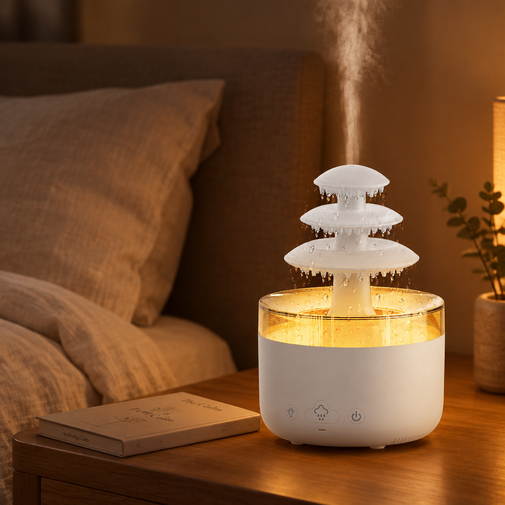 Rain Cloud Humidifier with Aroma Diffuser and 7-Color LED Light