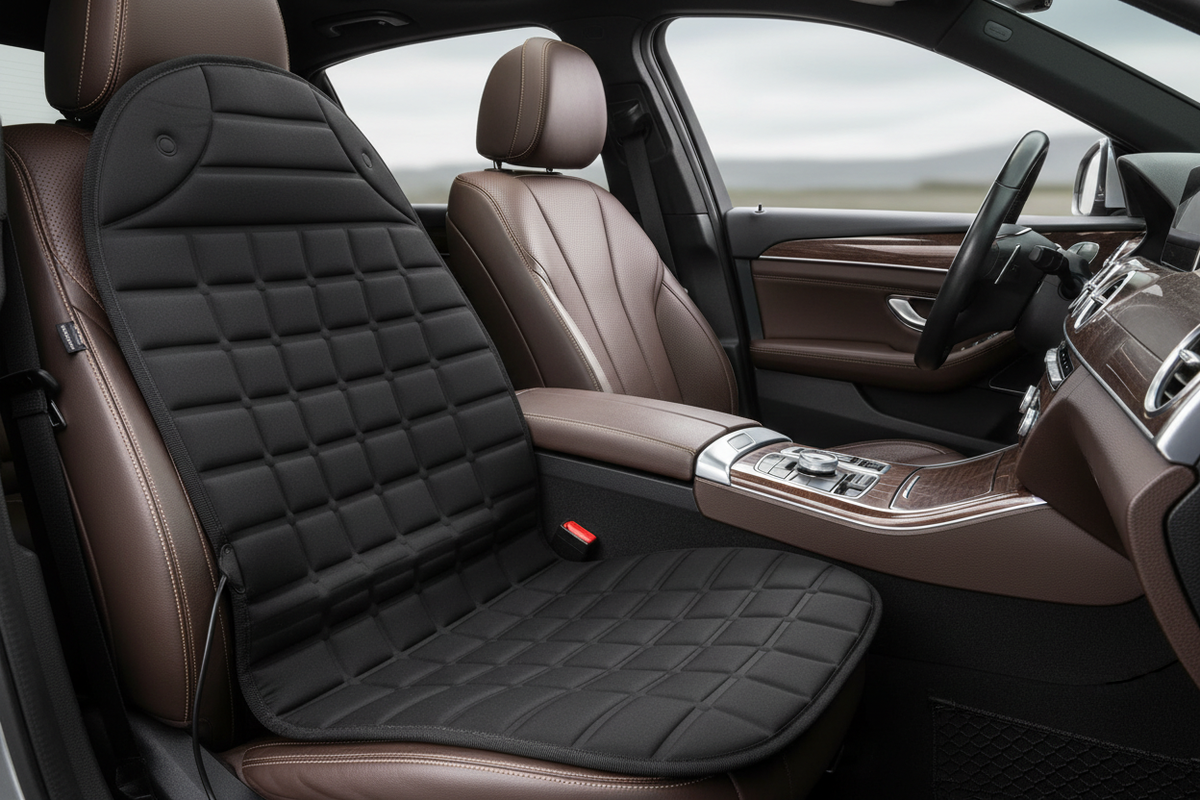 12V heated car seat cushion, 2 levels