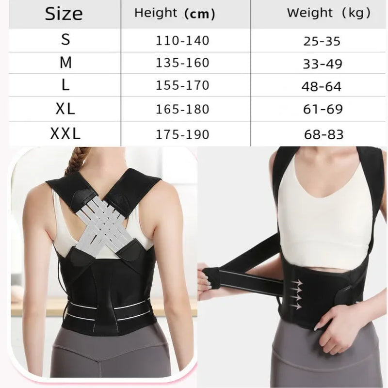 Posture Corrector for Women and Men, Adjustable Shoulder Posture Brace, Back Straightener Posture, Used for Middle Upper Spine