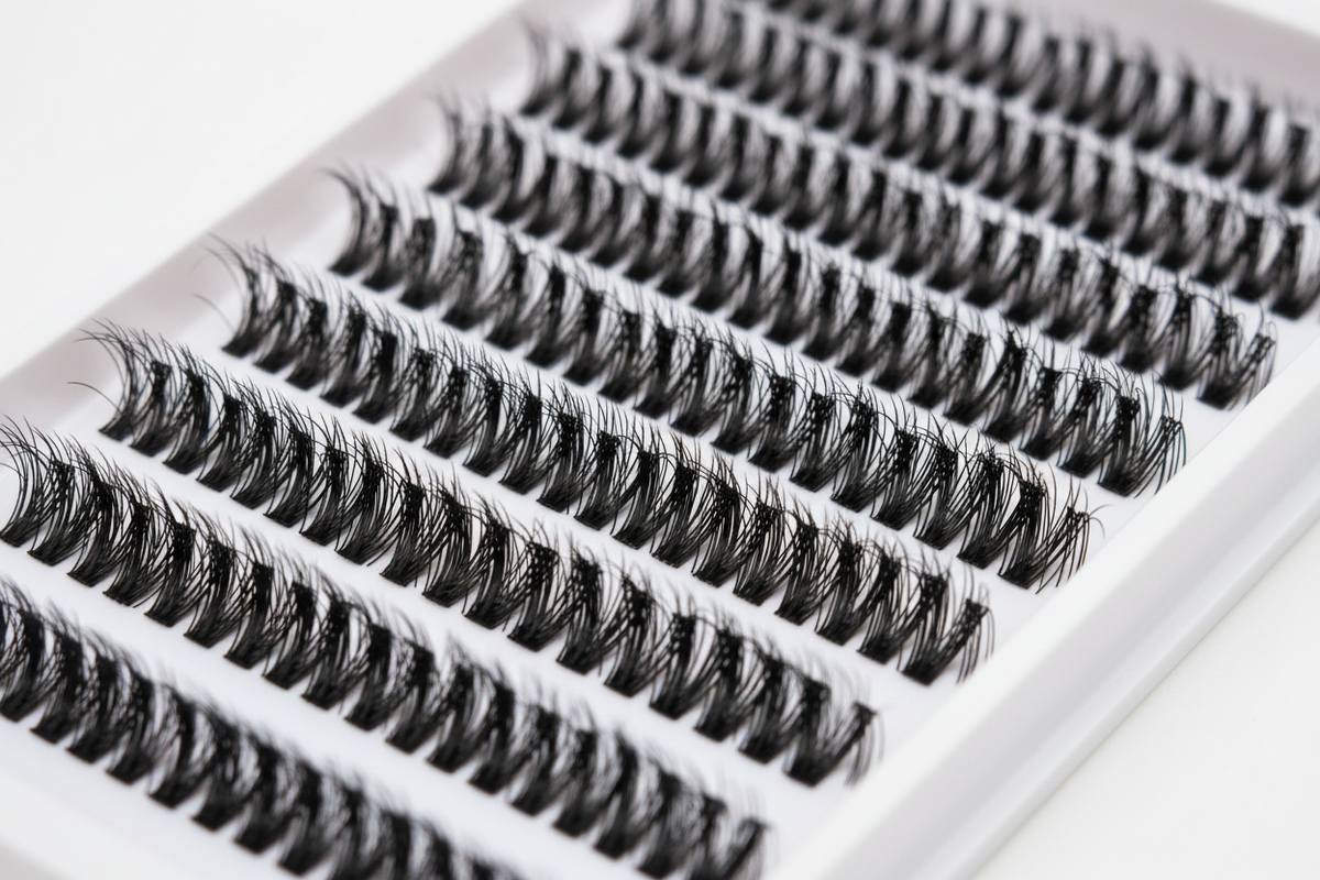 80D Cluster Eyelash Kit, D Curl, 200 pieces