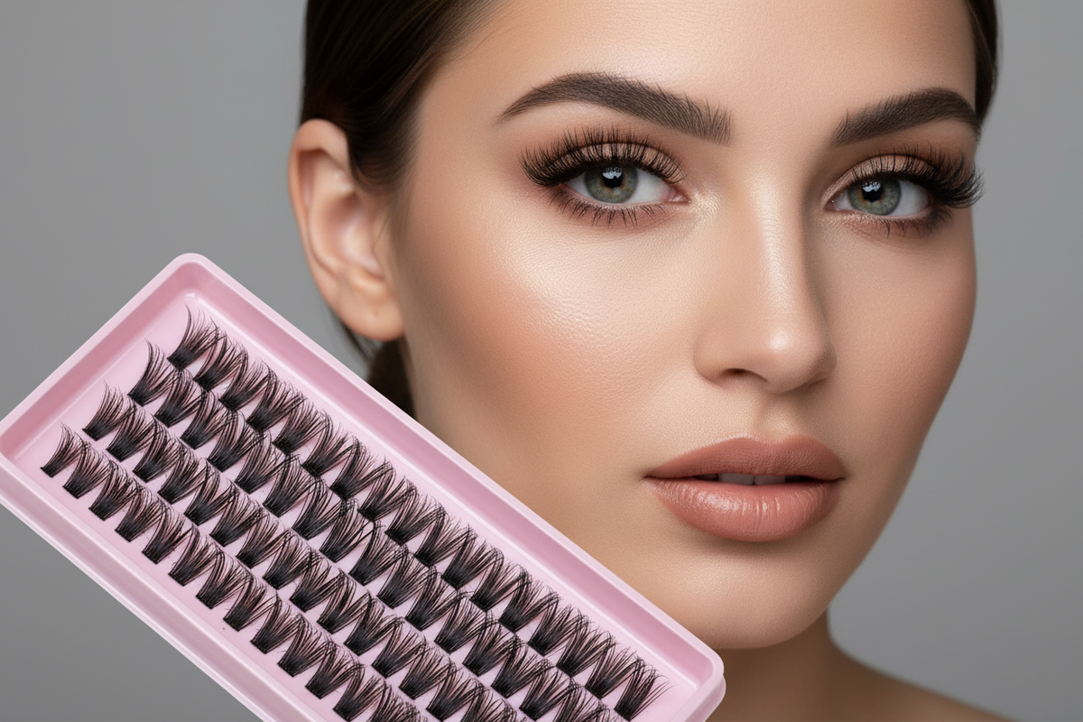 80D Cluster Eyelash Kit, D Curl, 200 pieces