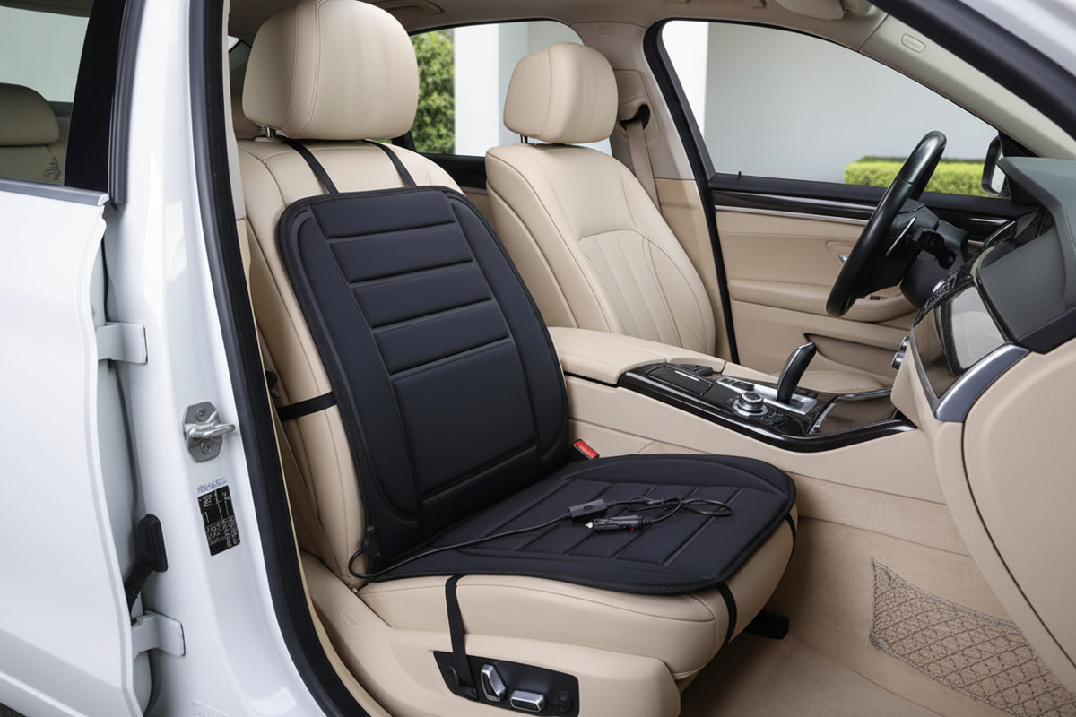 12V heated car seat cushion, 2 levels