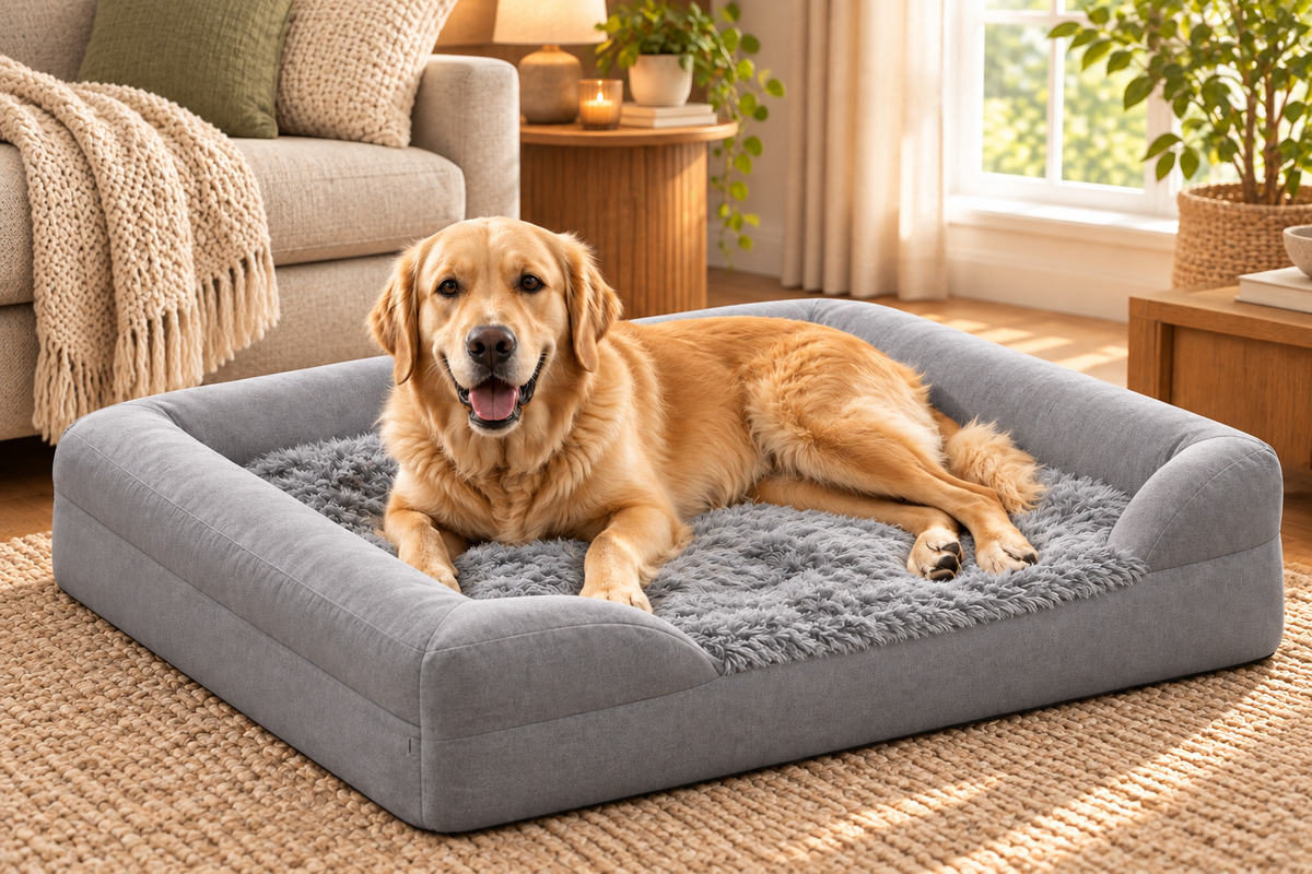 Orthopedic Egg Crate Foam Dog Bed – Removable, Washable Cover