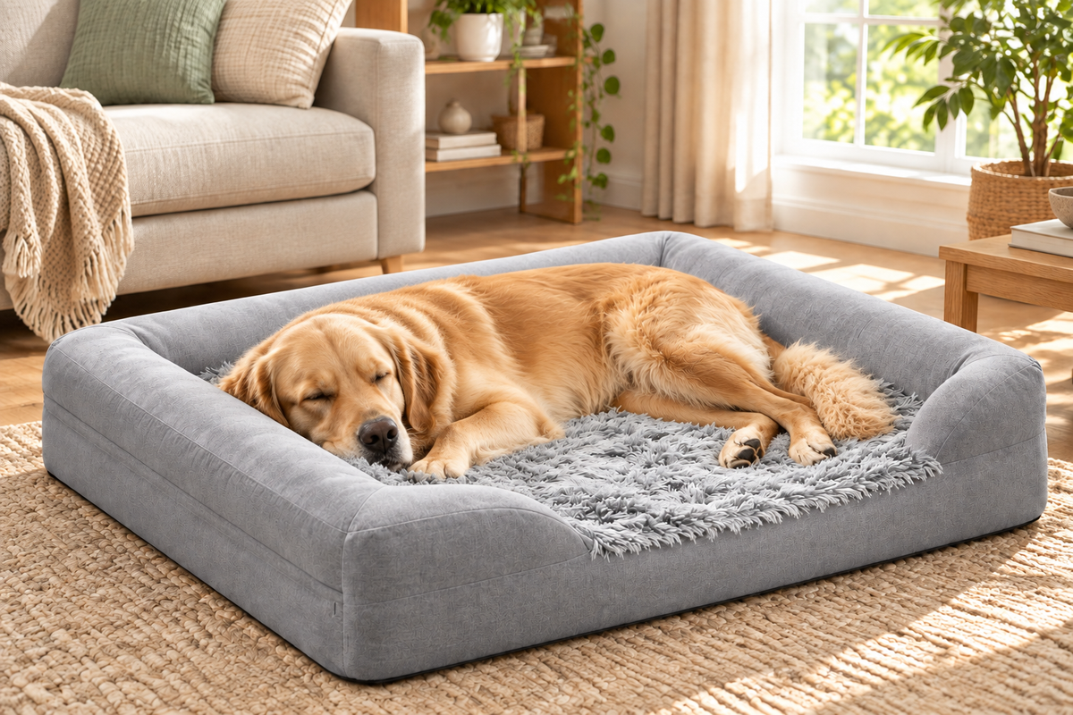 Orthopedic Egg Crate Foam Dog Bed – Removable, Washable Cover
