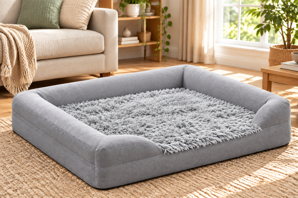 Orthopedic Egg Crate Foam Dog Bed – Removable, Washable Cover