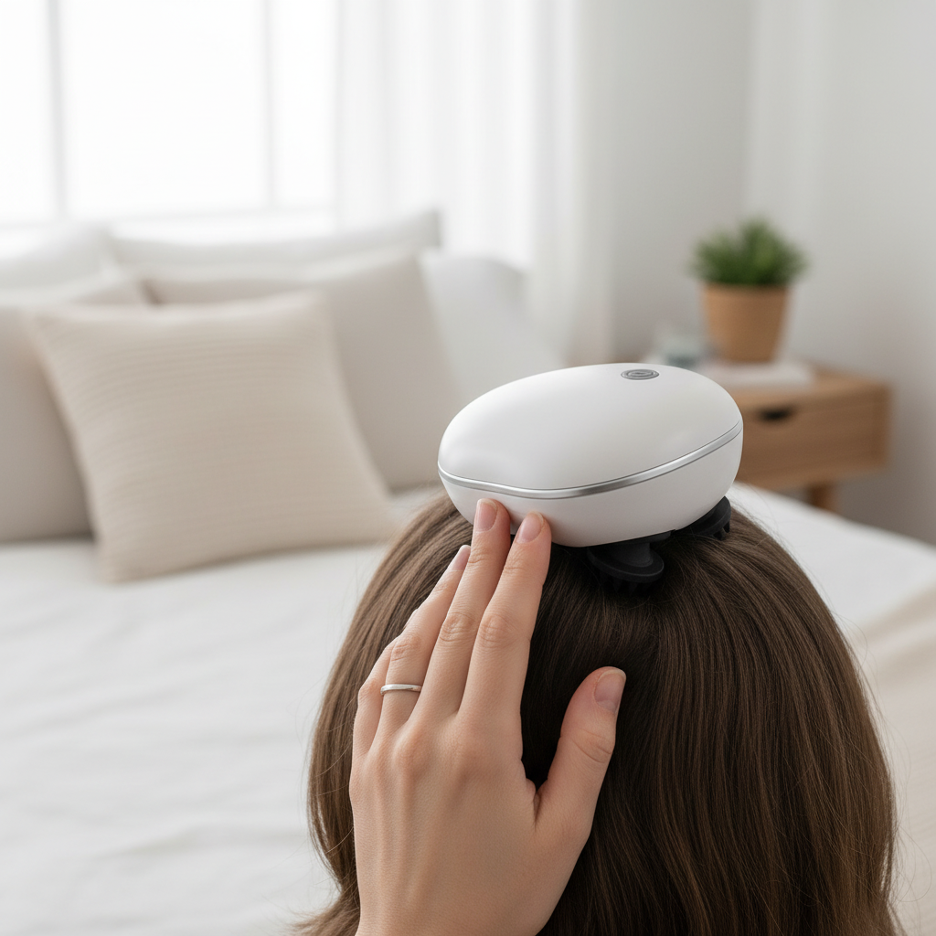 Rechargeable silicone electric scalp massager