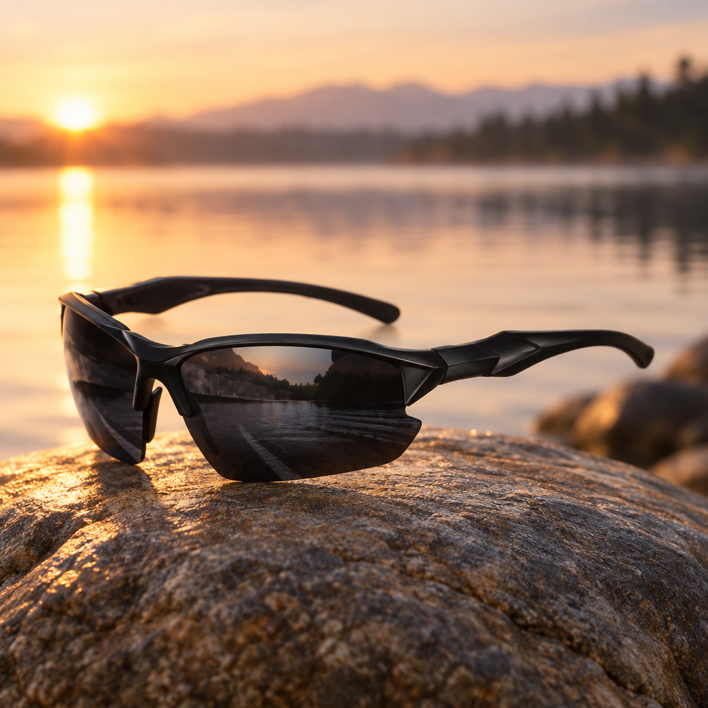 Lunettes de soleil de sport polarisées pour hommes, lot de 3 – Noir, blanc, rouge
