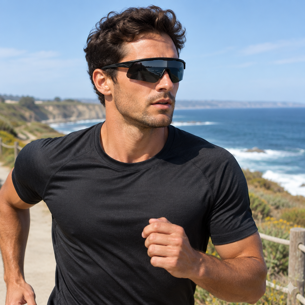 Lunettes de soleil de sport polarisées pour hommes, lot de 3 – Noir, blanc, rouge