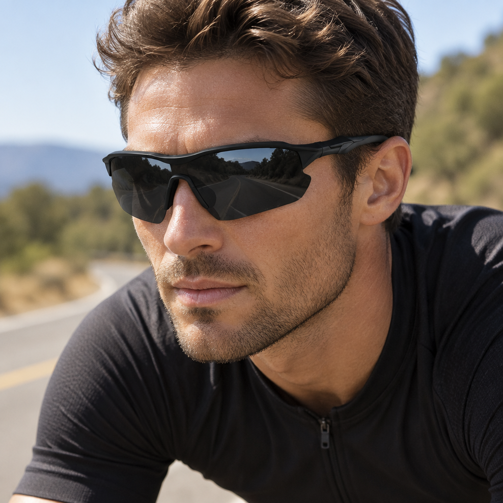 Lunettes de soleil de sport polarisées pour hommes, lot de 3 – Noir, blanc, rouge