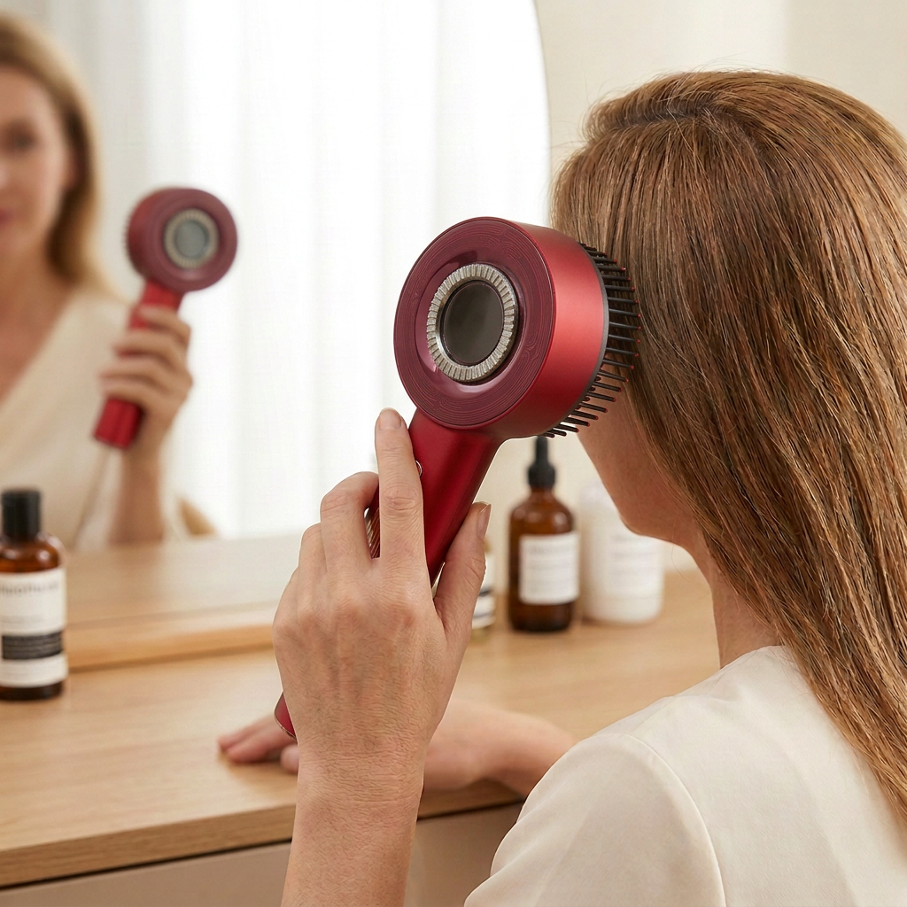 Red Light Scalp Massager with Serum Applicator