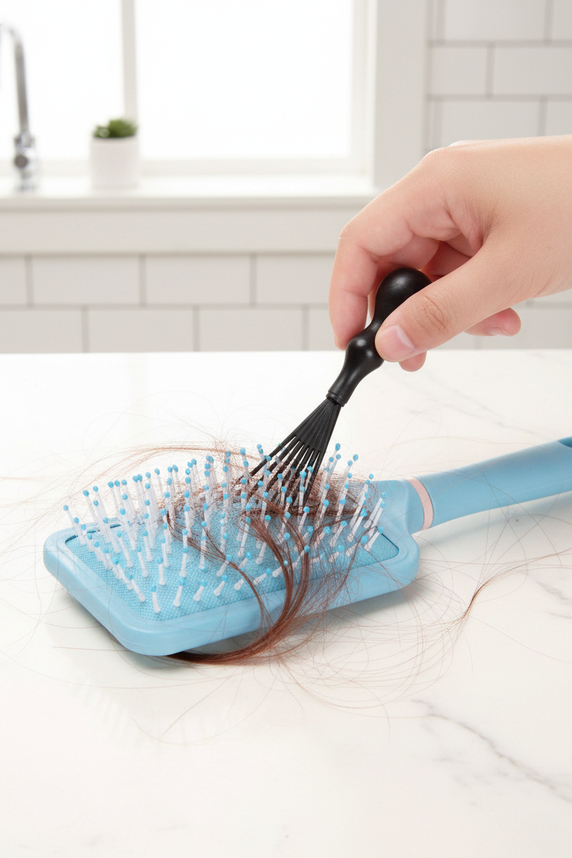 Hairbrush cleaning tool