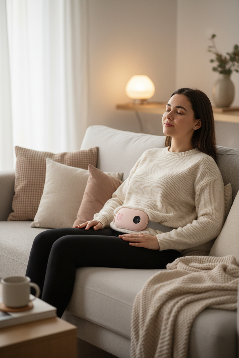 Rechargeable Menstrual Heating & Massage Belt – Cramp Relief
