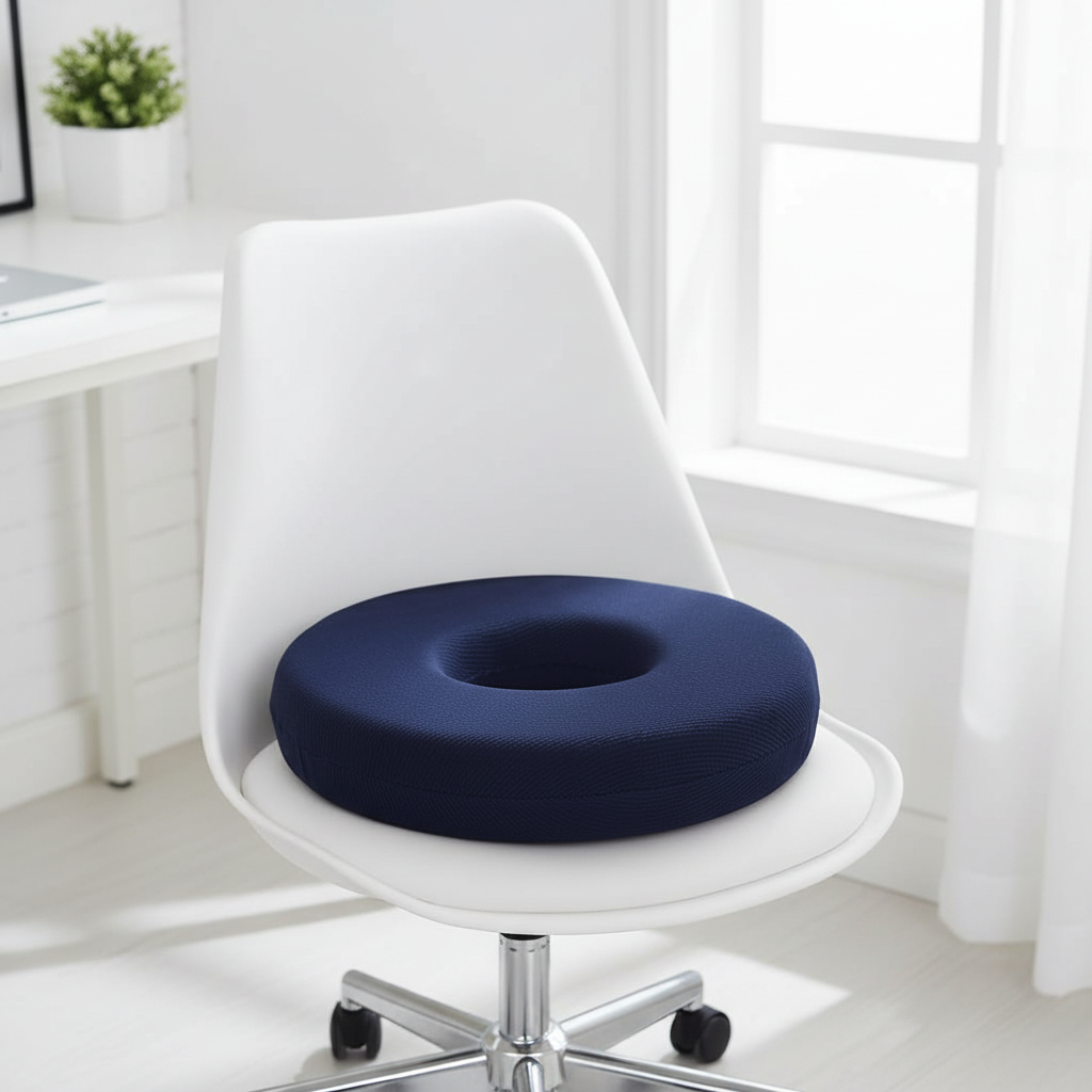 Ergonomic Donut Ring Cushion – Memory Foam – Tailbone, Hemorrhoids & Pregnancy