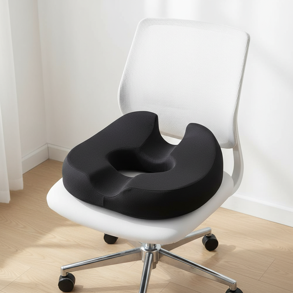 Large Ergonomic Donut Cushion – Memory Foam – Prostate, Sciatica & Pelvic Floor