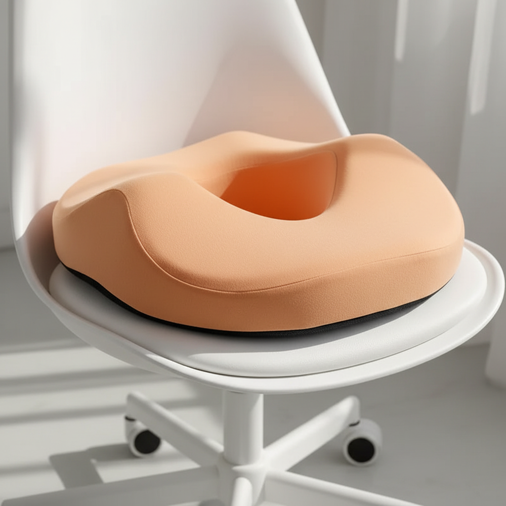 Ergonomic Donut Cushion – Breathable Foam – Hemorrhoids, Tailbone & Hip