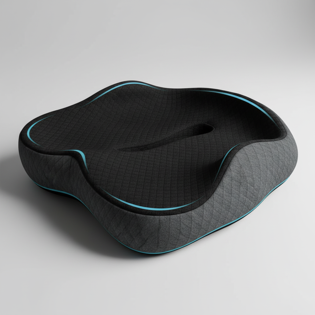 3D Ergonomic Wrap-Around Cushion – Removable Cover – Memory Foam – Sciatica & Tailbone