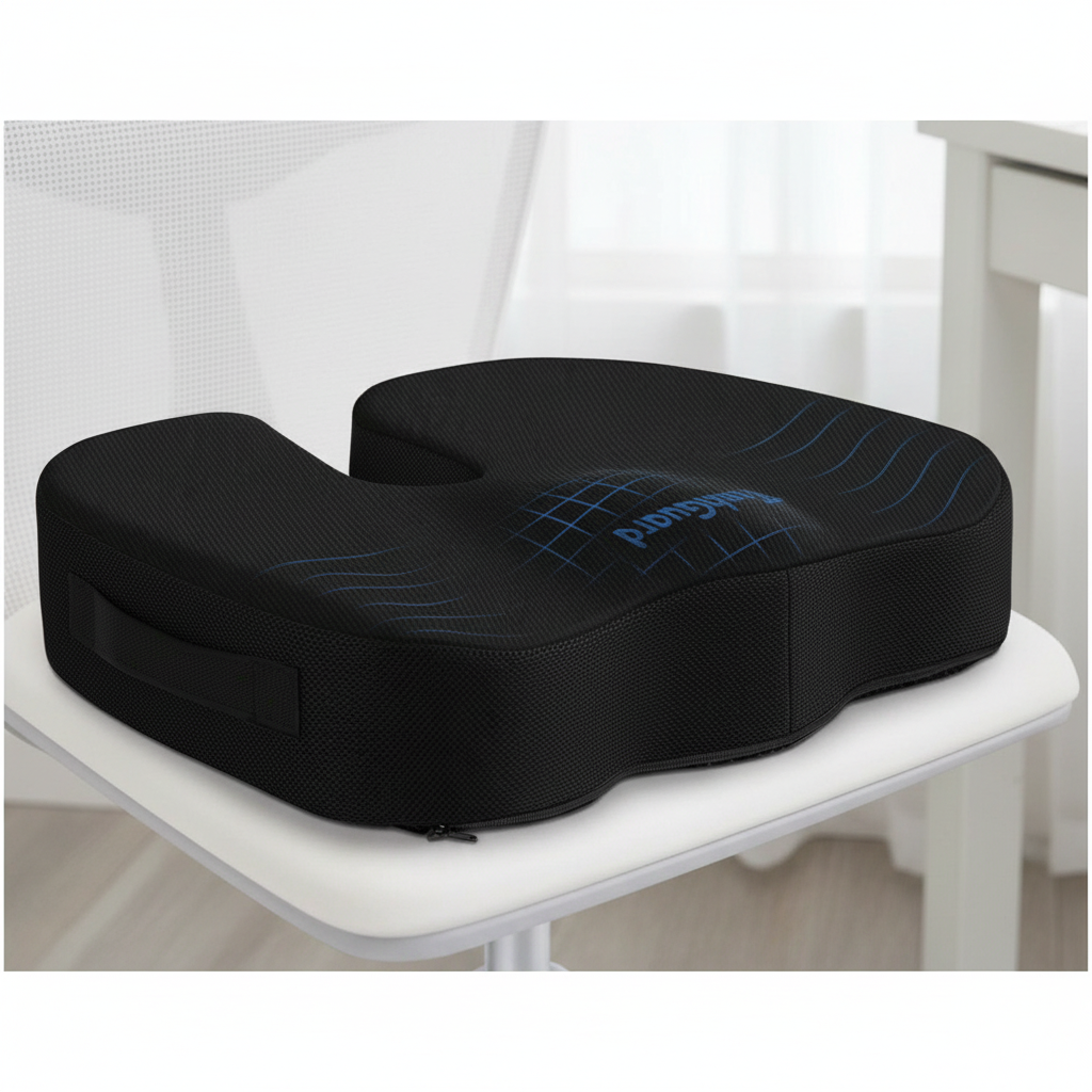 Ergonomic Coccyx Cushion – Memory Foam – Relieves Back Pain, Sciatica & Hemorrhoids