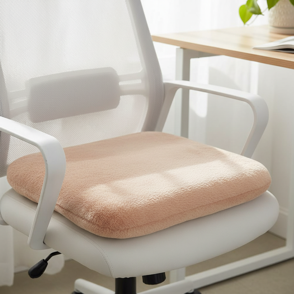 Square Ergonomic Cushion – Memory Foam & Soft Velvet – Back, Coccyx & Sciatica