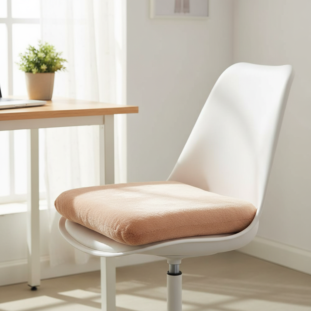 Square Ergonomic Cushion – Memory Foam & Soft Velvet – Back, Coccyx & Sciatica